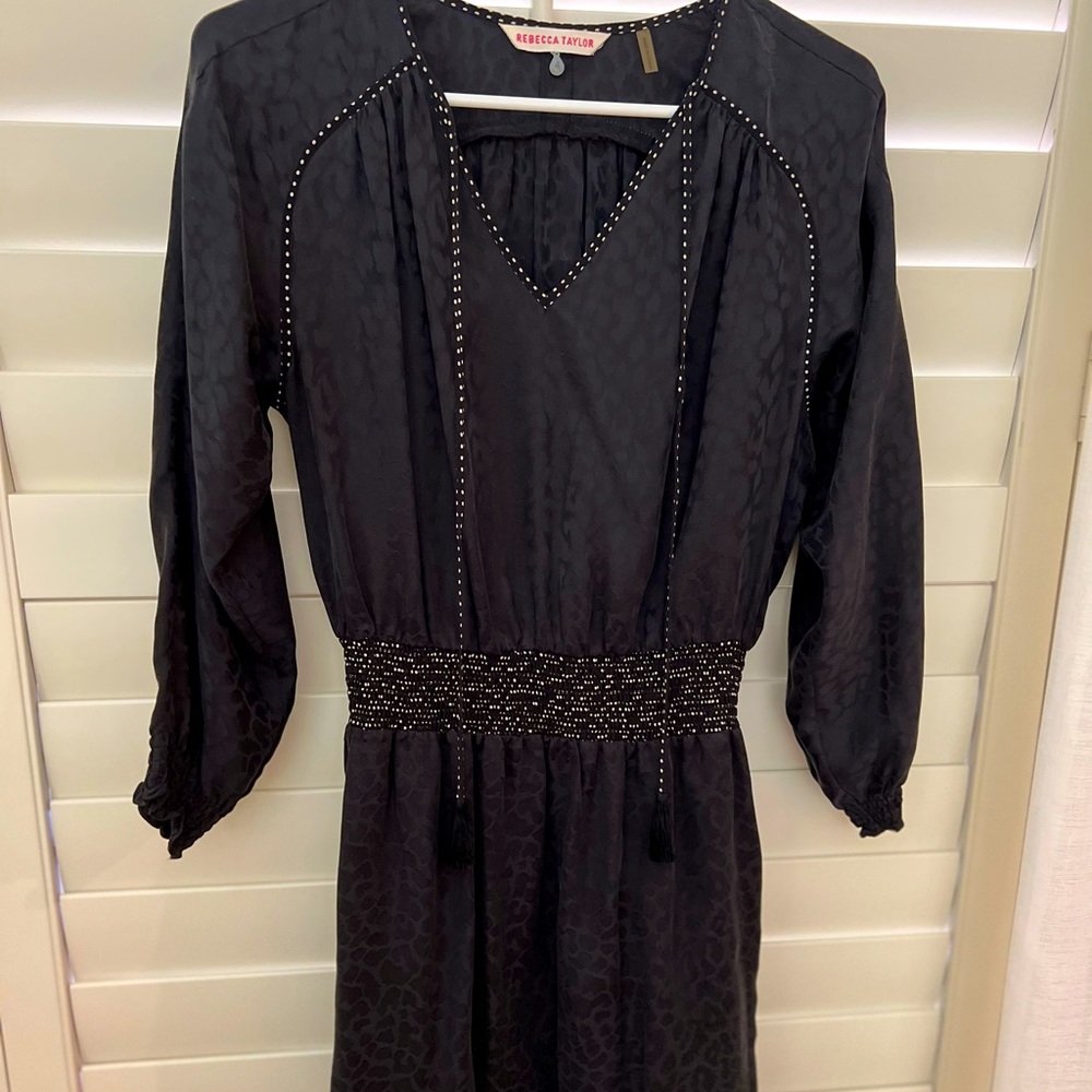 Rebecca Taylor Waisted long sleeve Mini dress